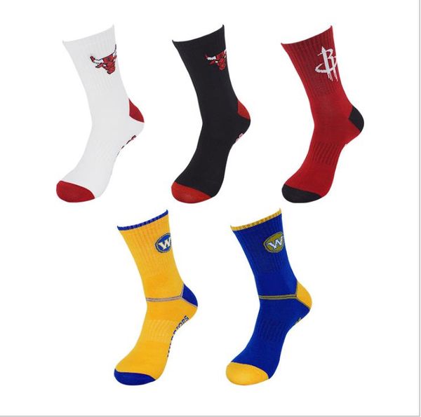 

new basketball socks slim slip-proof sports socks men's sperm cotton sports socks, Black