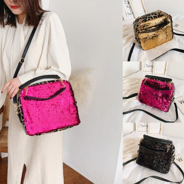 

мода блестки сплошной цвет дикая цепь ведро сумка сумка посыльного