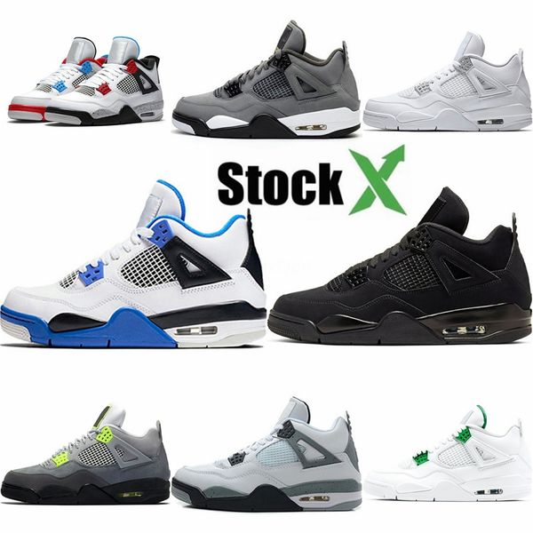 

2020 4 4s basketball shoes men 4s pure money royalty white cement premium black bred fire red mens sports sneakers size 8-us13 #184