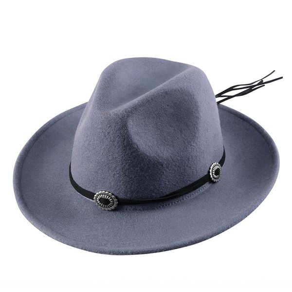 

british traditional handmade felt western style cowboy strength cowboy hat felt hat hat, Blue;gray