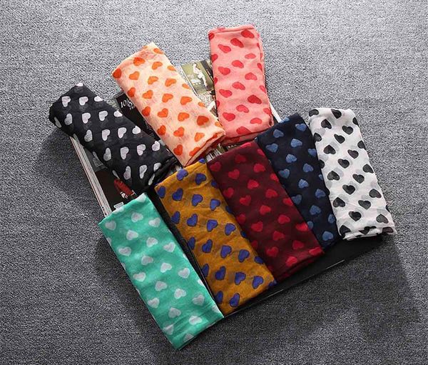 

warm wraps silk satin scarf thin shawls elegant print scarves women ladies love heart print pattern long scarf warm wrap shawl, Blue;gray