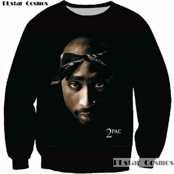 

plstar cosmos pullover hip hop rock singer men women sweatshirt hoodies 3d print 2pac tupac shakur long sleeve clothing plus, Black