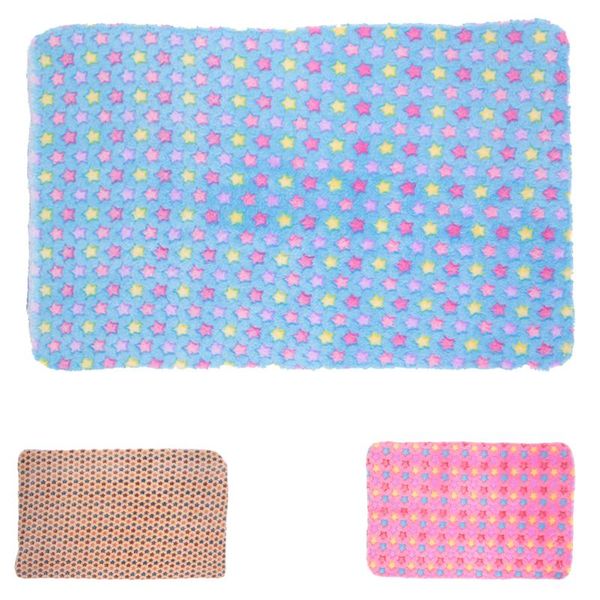 

warm pet mat stars print cat dog puppy fleece soft blanket bed cushion