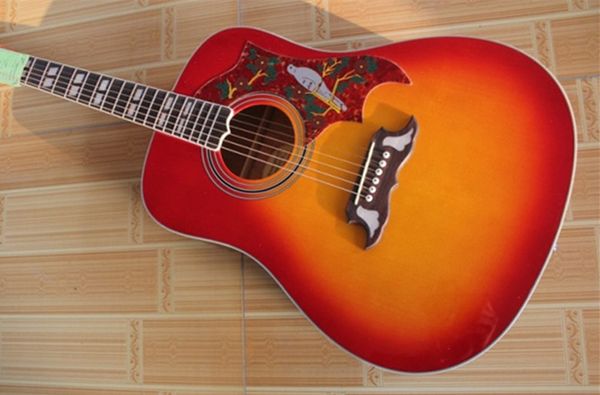 

Acou tic guitar factory cu tom hop cherry unbur t 41 quot dove pruce maple back ide acou tic electric guitar hipping