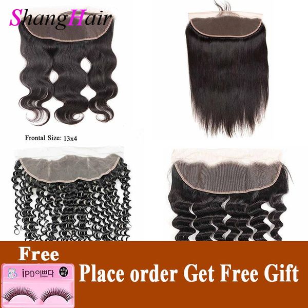 

brazilian virgin hair body wave 13x4 lace frontal closure straight deep water wave brazilian 13x4 lace frontal 1/2/4 bundles, Black