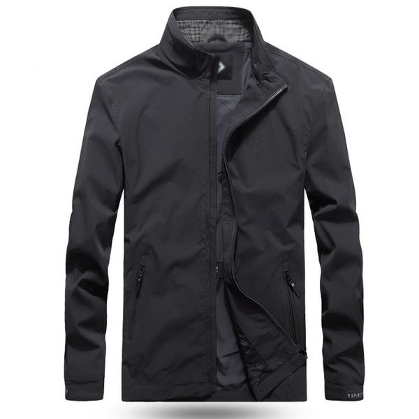 

2019fashion jacket long sleeve stand collar embroidery zipper jacket coat fast drying thin spring autumn blouse m-3xl, Black;brown