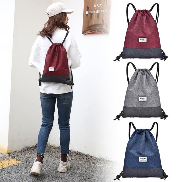 

2020 new oxford drawstring backpack bag travel beach sack bag portable casual string sackpack rucksacks shopping mochila