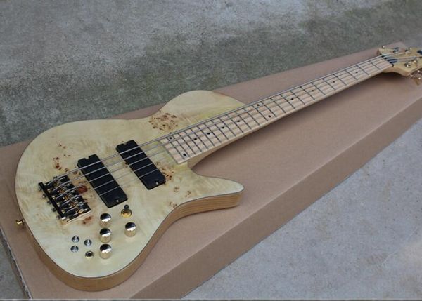 

butterfly emeror five string electric bass gold accessories white wax xylophone body, ing