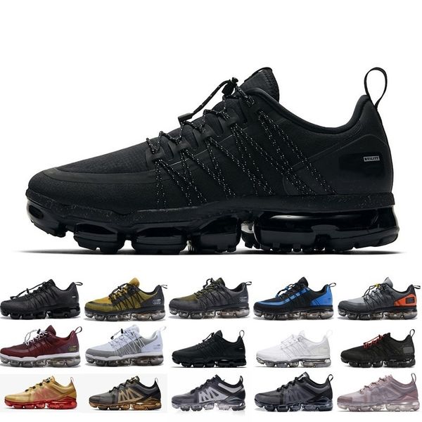 

brand new run utility men designers shoes metal black anthracite white reflect silver casual shoes mens size 40-45