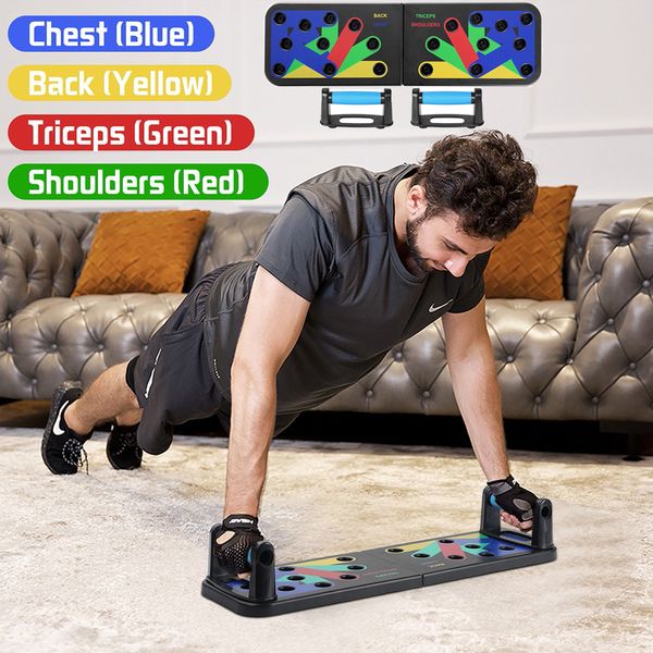 

foldable multifunctional body building push up board home gym fitness sport equipment abdominal muscle plate y200506