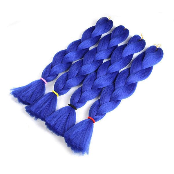 

80g 24 inch kanekalon braiding hair wholesale price blue xpression braiding hair synthetic fiber crochet braids hair, Black