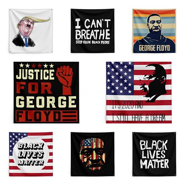 

george floyd printing tapestry black lives matter household wall banner 150*150cm #qa73114