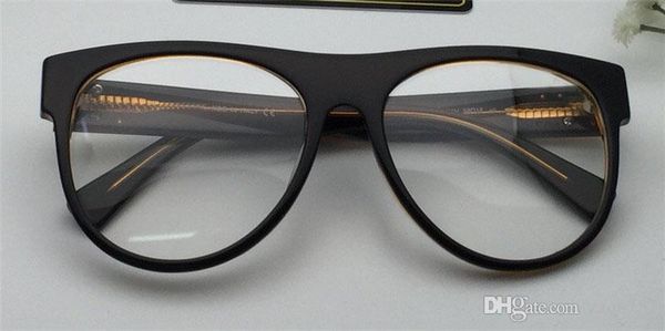 

classic vintage optical glasses 4346 oversized square design framework transparent lens with original box, Black