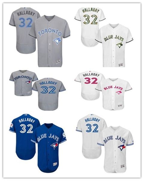 

custom baseball jerseys toronto 32 roy halladay toronto/bluejays blue jaymen women youth red white high-quality jersey, Blue;black