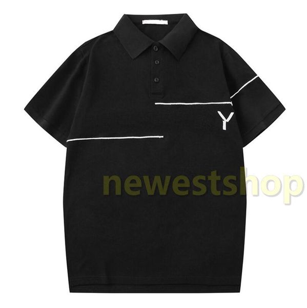 

2020 лета роскошь одежда для мужской поло вышивки письма печати майка случайных полос печати рубашки поло женской дизайнер майка из хлопка т, White;black