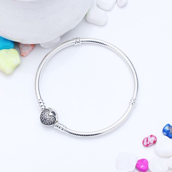 

2020 new fashion bracelet silver original s925 ale moments pandora bracelets bangle charm bracelet for women making jewelries gifts, Black