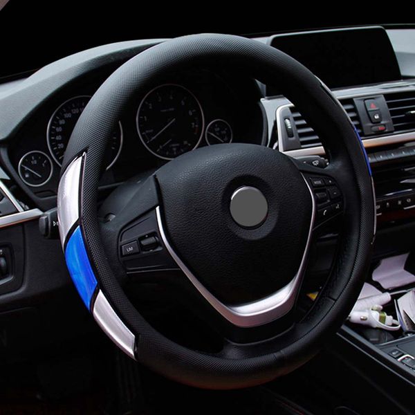 

pu leather universal car steering-wheel cover 38cm auto steering wheel covers anti-slip automotive accessories car-styling