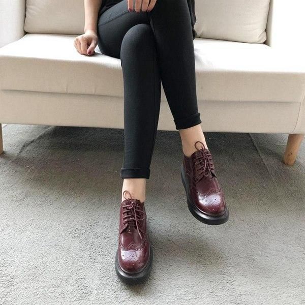 

women's casual leather open edge beads fashion party platform shoes fashion trend designer low-flat driving shoes 35-40 size, Black