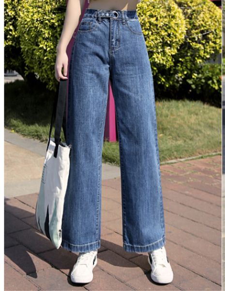 

glitter blue women's tailored waist and hip princess jeans bk1754