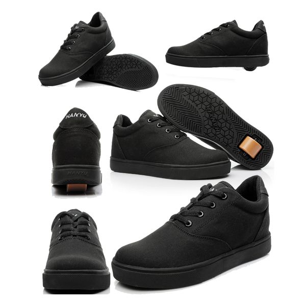 

summer outdoor roller skate shoes boys girls heely children fashion sneakers with one wheel trainers, Black;red