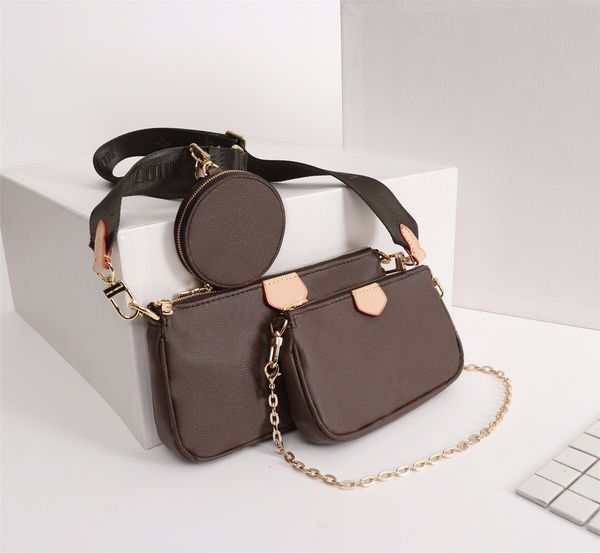 

designer luxury handbags purses multi pochette accessories bag women brand bag three-piece suit waist pack real leather shoulder bags