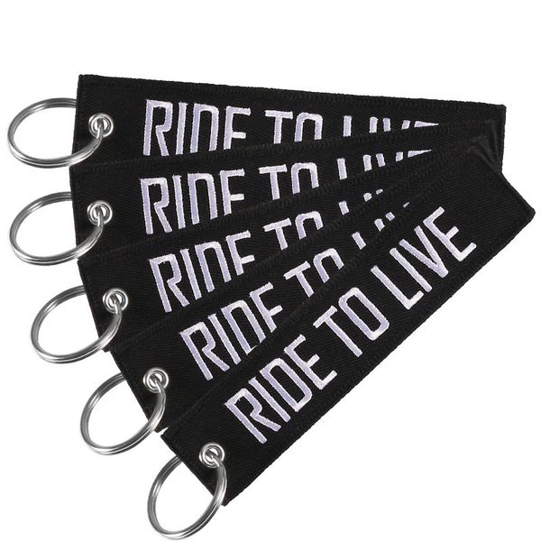

fashion key chain bijoux keychain for motorcycles and cars scooters tag embroidery key fobs customize live to ride keychain bijoux, Silver