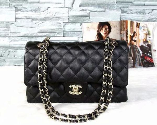 

#13;chanel handbags sheepskin chain gold silver designer handbag genuine leather bag flip cover diagonal shoulder bags