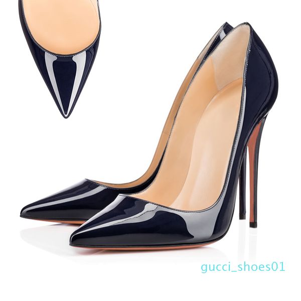 

designer women heels red bottoms pumps high heels black nude pointed toes round red bottom dress wedding shoes 35-42