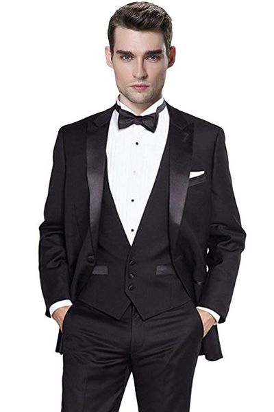 

мужские 3 шт черный смокинг блейзер костюмы отдельный жилет брюки свадебные смокинги званый ужин выпускной вечер на заказ, White;black