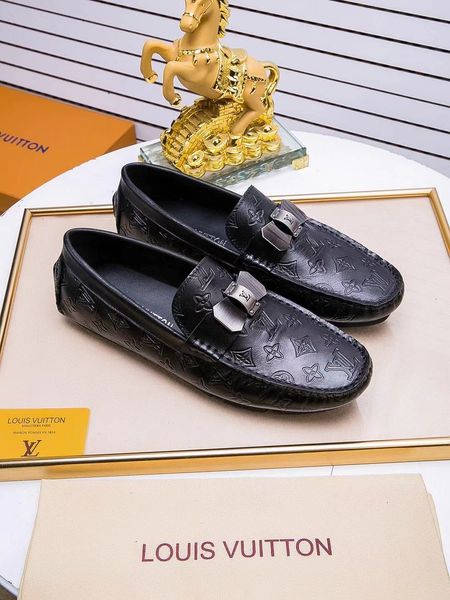 

high-end luxury triple fashiondesigner men's casual formal wear party shoes leather shoes business office dress shoes vintage pattern r, Black