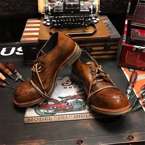 

lyeejion men's shoes genuine leather dress shoes brown classic for men luxury designer lace-up fashion oxford, Black