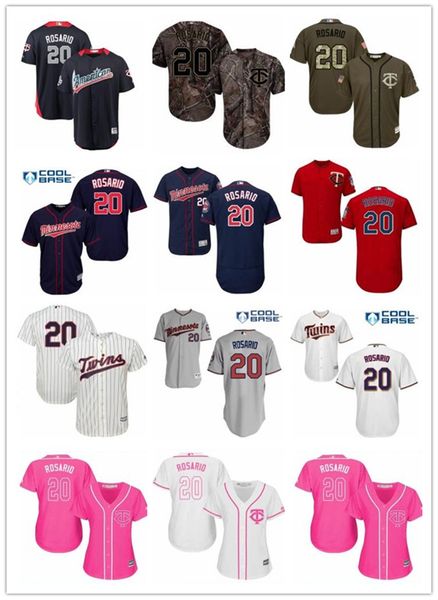 

custom minnesota minnesotatwins 20 eddie rosario baseball jersey twins baseball wear men women youth jerseys, Blue;black
