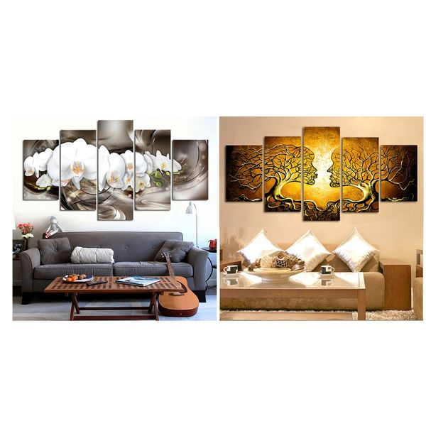 

hd framed art large modern canvas abstract oil painting 10 panels pictures