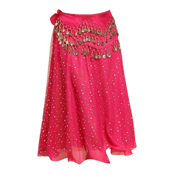 

belly dance skirt set with waist chain for female ballerina, Blue