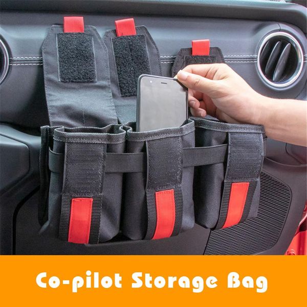 

organizer car auto co-pilot passenger seat grab handle oxford cloth storage bag phone holder for c j yj tj lj jk jku jl jlu jt