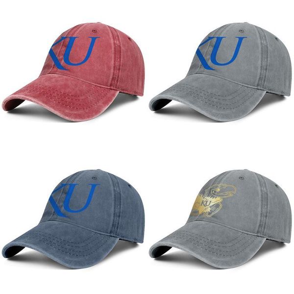 

kansas jayhawks basketball logo blue mens and women trucker denim cap design designer golf design your own fashion baseball team hats, Blue;gray