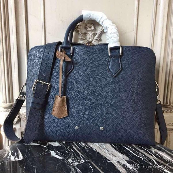 

new selling men's briefcase high-end quality designer handbag fashion business style with leather shoulder strap portable cross body