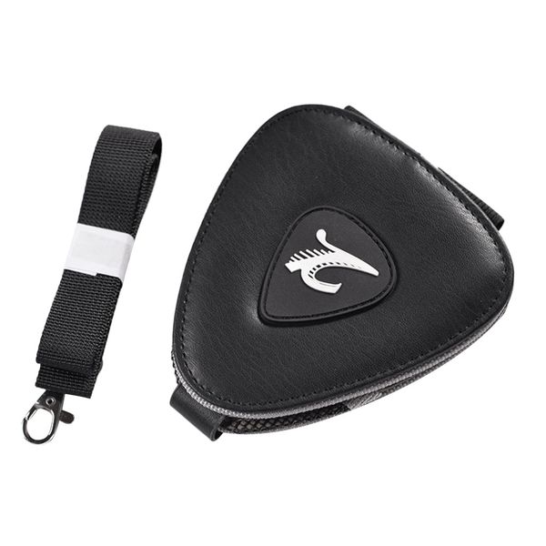 

pu leather picks holder organizer keyfod keyring large capacity for guitars bass accessory
