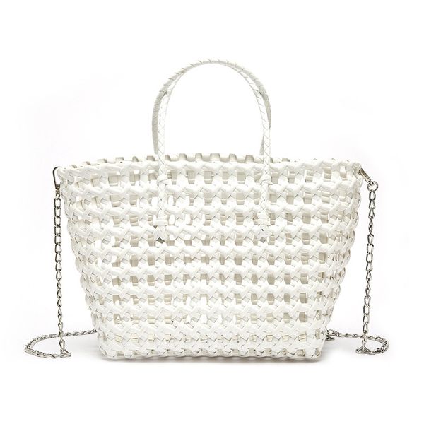 

beach bag summer big straw bags handmade woven tote women travel shopping handbags durable plastic woven basket
