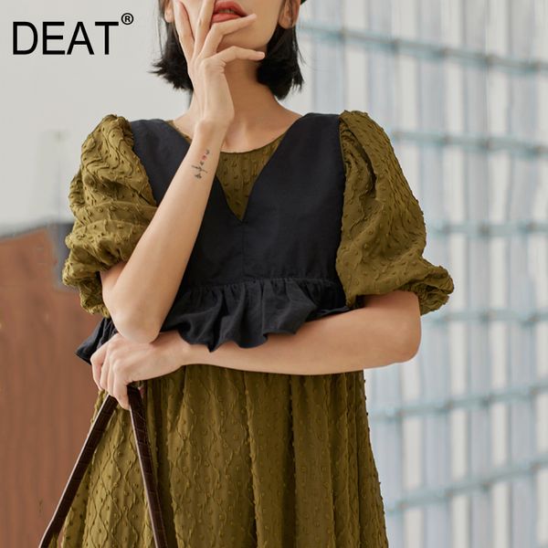 

deat] women black pleated bow bandage short loose fit vest new v-collar sleeveless fashion tide spring summer 2020 13r146, Black;white