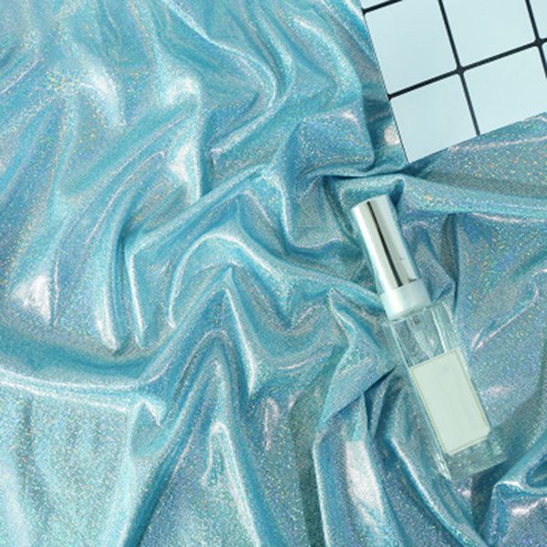 

sewing costume fabrics craft decoration dance stage material shiny laser cloth iridescent clothes glitter, Black;white