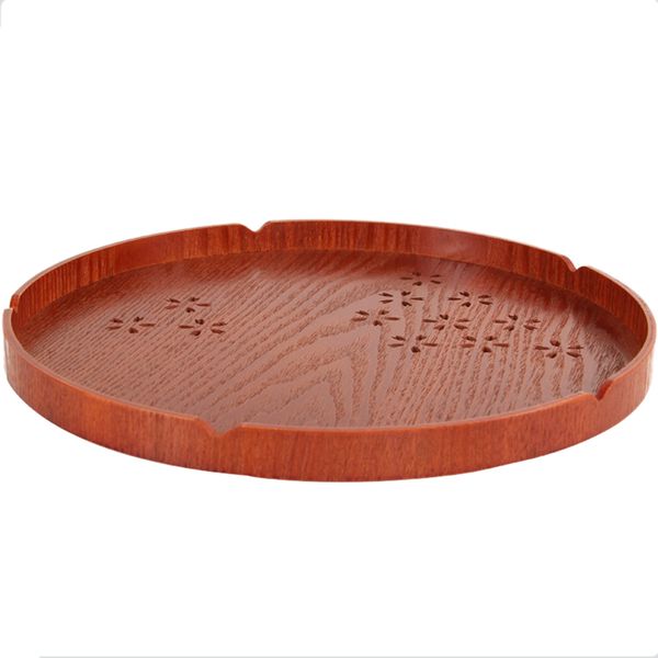 

solid wood round tray japanese cherry tray home l tableware plate fruit snack