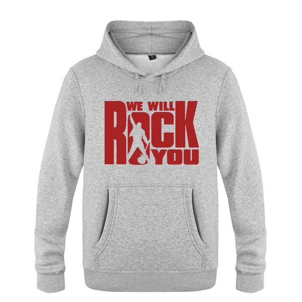 

Queen We will Rock You Hoodies Men Women Rock Casual Fashion Vogue Sweatshirts Pullovers