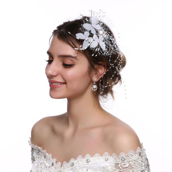 

fashion women bride hair accessories korean hairgrip mesh butterfly bridal hair clips for women girls party wedding hairpins