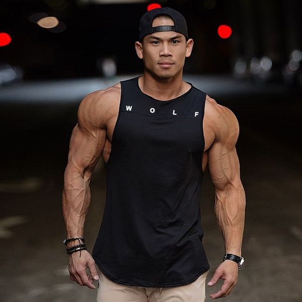 

men' sleeveless vests new shirt sweat solid color round collar breathable tank bodybuilding workout singlet, White;black