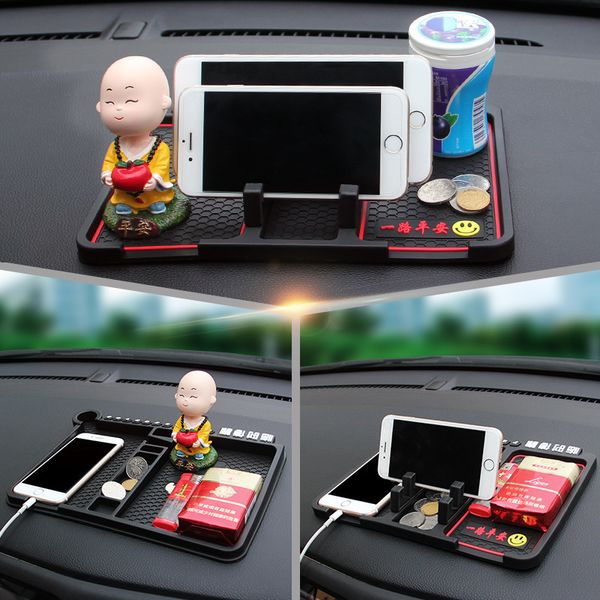 

mofan car anti-skid pad car interior temporary parking card multi-function instrument panel storage pad phone bracket a
