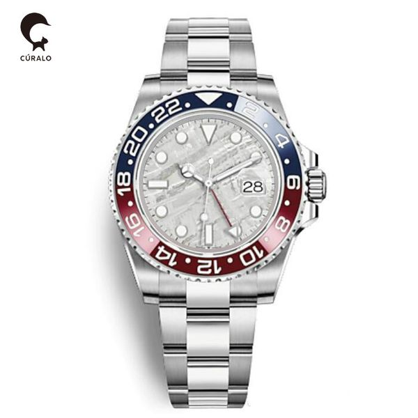 

GMT 2019 Model Mens Wristwatch 316L Stainless Steel Blue Red Pepsi Watch Automatic GMT Movement Limited Watch Orologio di Lusso Master Gift