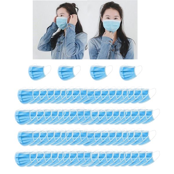 

80 pcs 4 layer disposable face masks cover anti dust haze smog protection