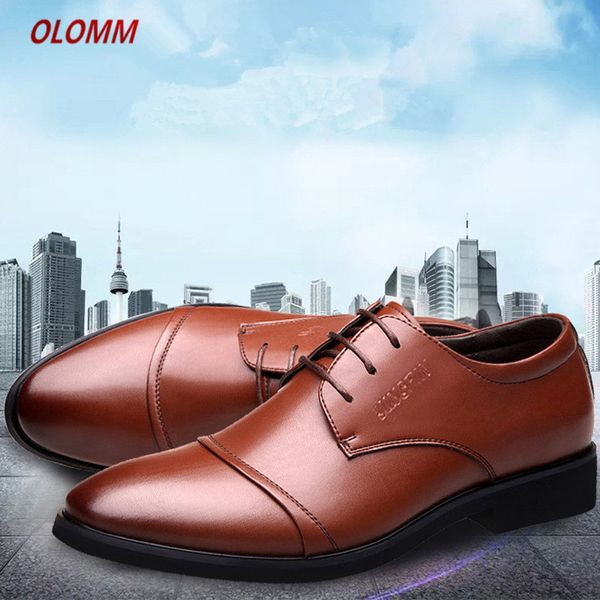 

men oxfords leather shoes british black shoes handmade comfortable formal dress men flats lace-up oxford for