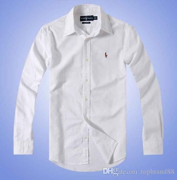 

medusa autumn 2and winter new men's long-sleeved cotton shirt solid color men's casual polo shirt fashion oxford shirt social bran, White;black
